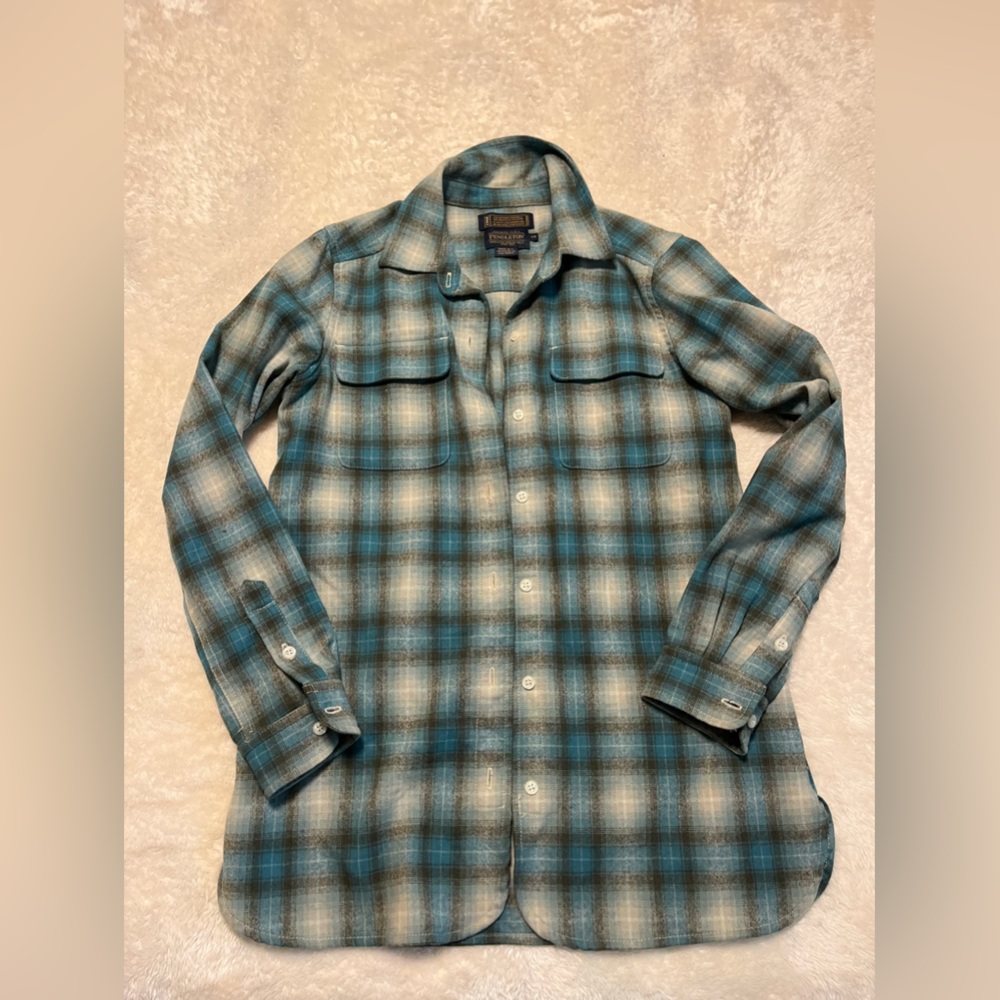 Women’s 1968 vintage inspired Pendleton wool - shacket - button down Oxford